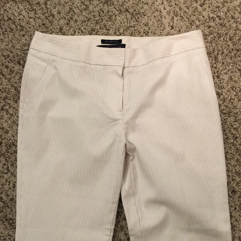 💝 Anne Klein Stretch Seersucker Ankle Pants